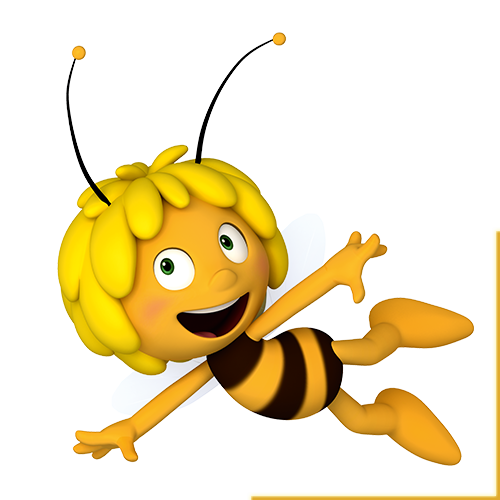 Daar heb je Maya de Bij: altijd vrolijk, altijd nieuwsgierig en erg gesteld op haar vrijheid! Daarom woont ze ook in de wei en niet in een bijenkorf. En als je wil, zoemt ze zomaar naar je toe, voor een gezellige ontmoeting.