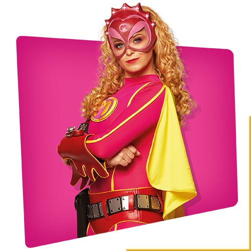 Als er iets is waar Mega Mindy niet tegen kan, dan zijn het wel boeven. Maar voor een spetterend feestje met andere stoere meiden en onverschrokken boys is superheldin Mega Mindy altijd te vinden. Haar aanstekelijke songs behoren tot het vaste repertoire van een hele hoop kinderen en ouders.